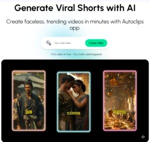 Autoclips Ai shots , Ai video creator, Ai viral shorts genrate